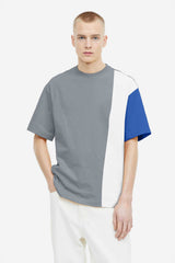 Polo Republica Men's Contrast Panel Oversized Crew Neck Tee Shirt
