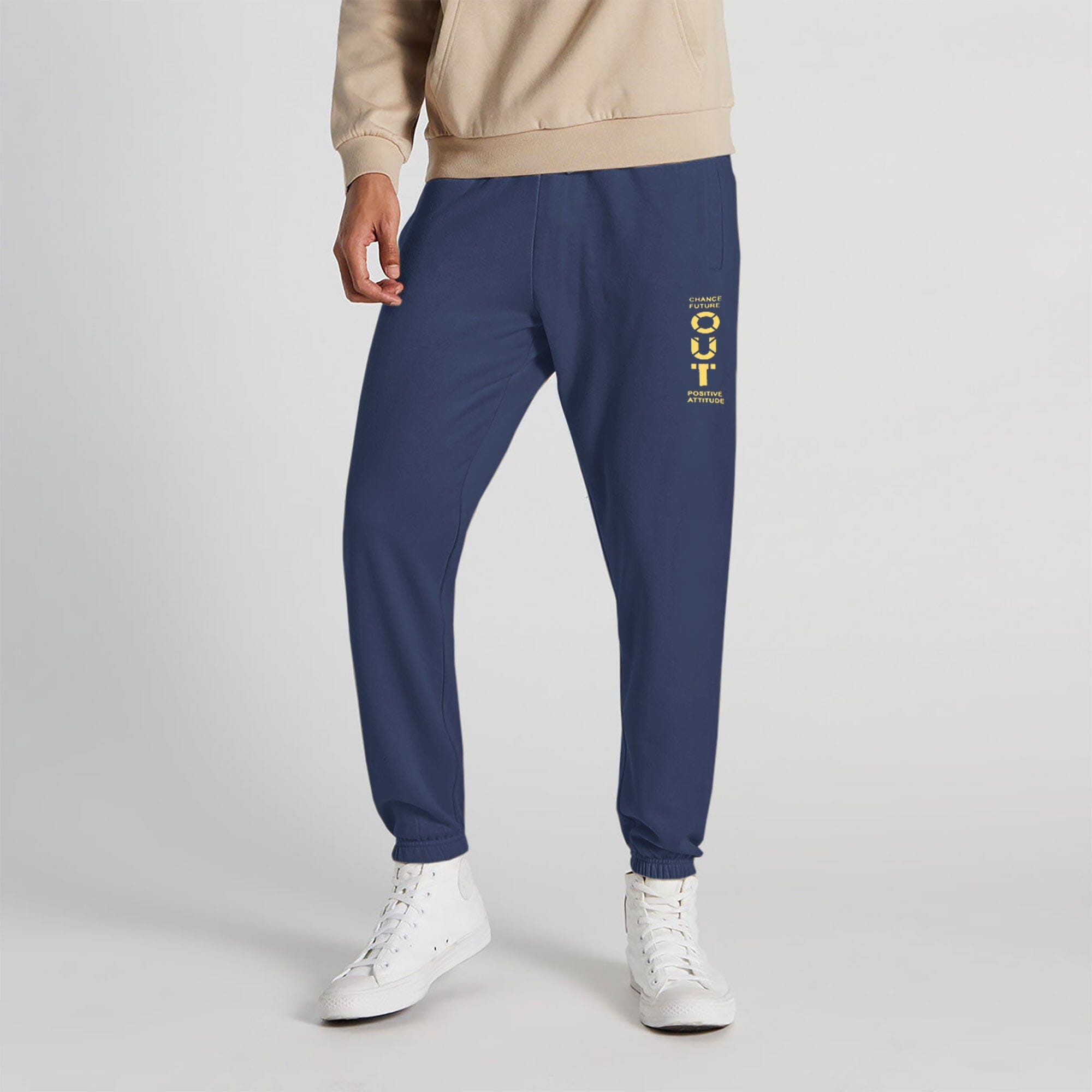 MAX 21 Men's Change Future Printed Fleece Joggers Pants Men's Jogger Pants SZK Navy S 