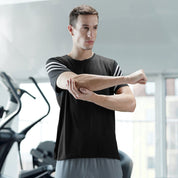 Polo Athletica Men's Shoulder Stripes Activewear Tee Shirt Men's Tee Shirt Polo Republica 