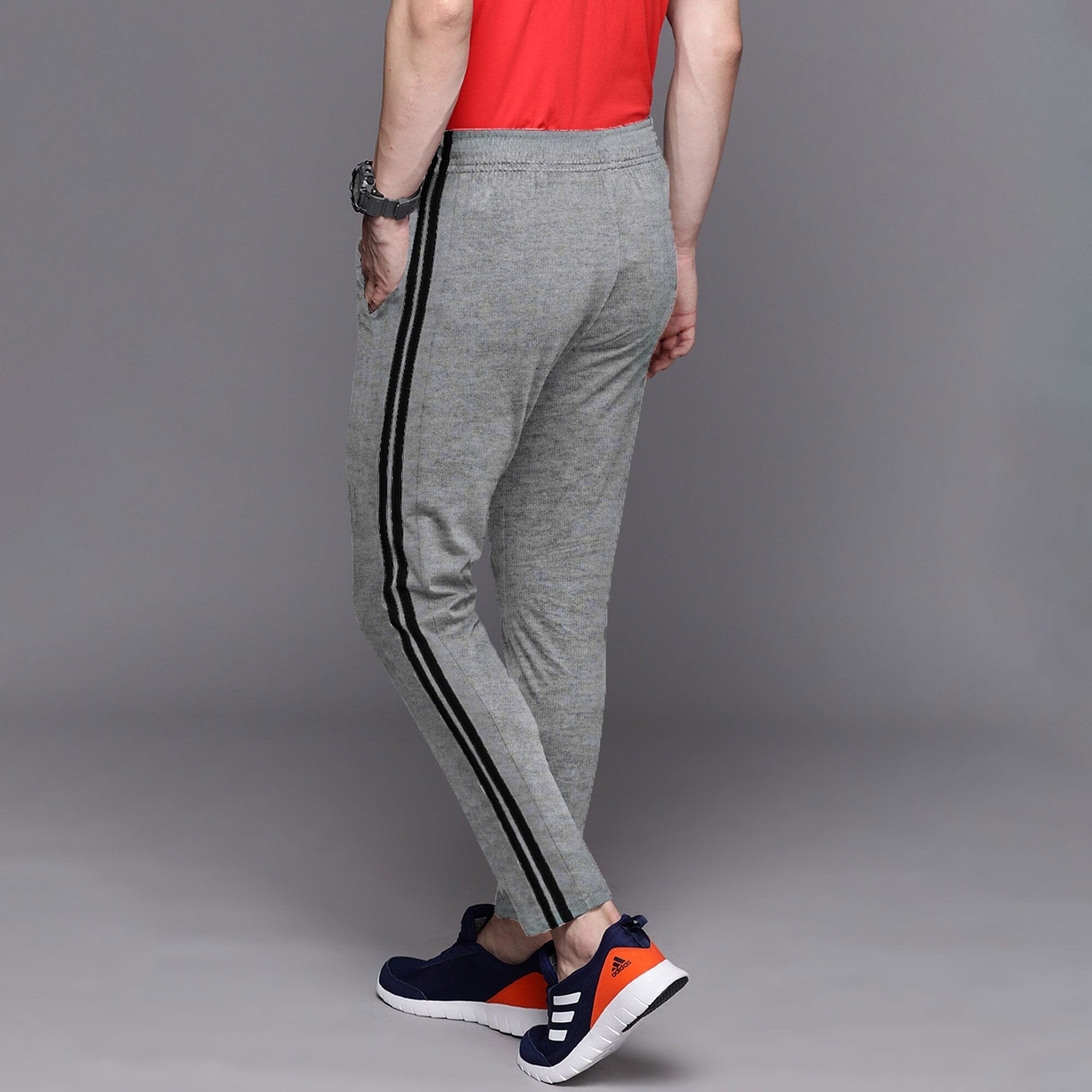 Poler Chitose Men's Super Soft Striped Minor Fault Trousers Men's Trousers IBT Heather Grey & Black S 