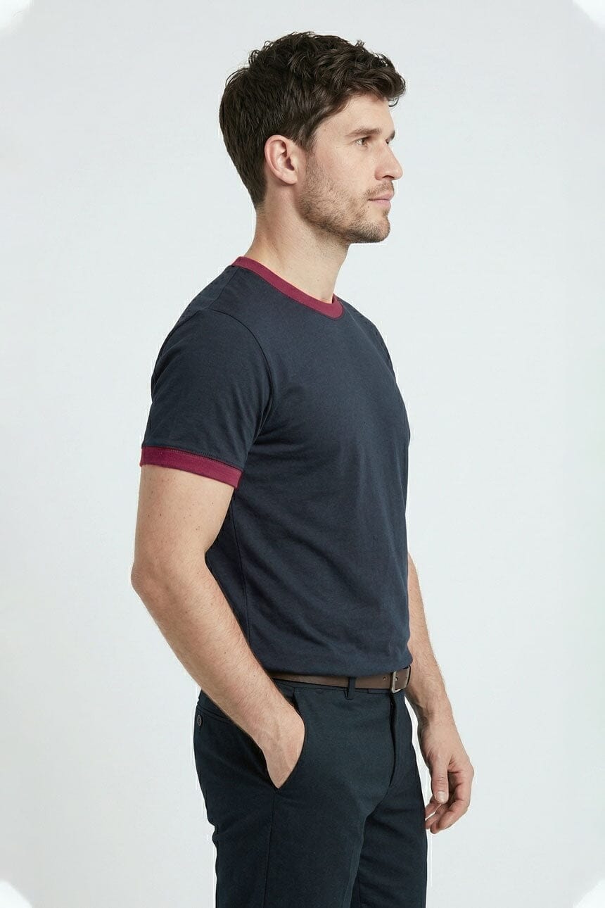 Navy & Burgundy
