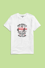Polo Republica Men's Iron Wheels Printed Short Sleeve Tee Shirt