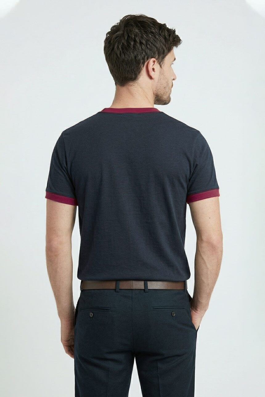 Navy & Burgundy