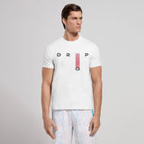 Kelbrg Men's Drop Design Printed Classic Tee Shirt