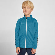 Hummel Boy's Foreman Arrow Printed Sports Zipper Jacket Boy's Jacket HAS Apparel Aqua Blue 4 Years 