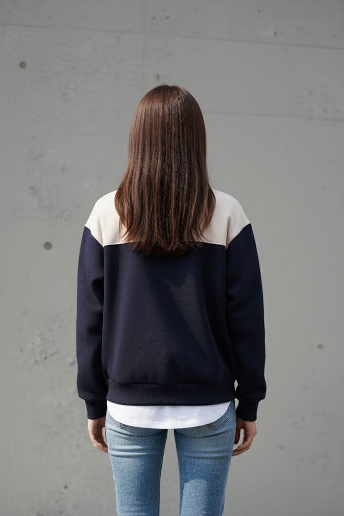 Max 21 Women's Two-Tone Boxy Bomber Jacket