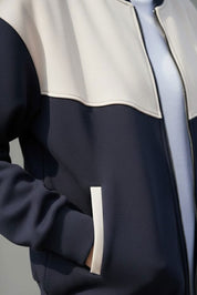 Max 21 Women's Two-Tone Boxy Bomber Jacket