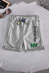 Baby Club Kid's HI My Friend Printed Terry Shorts