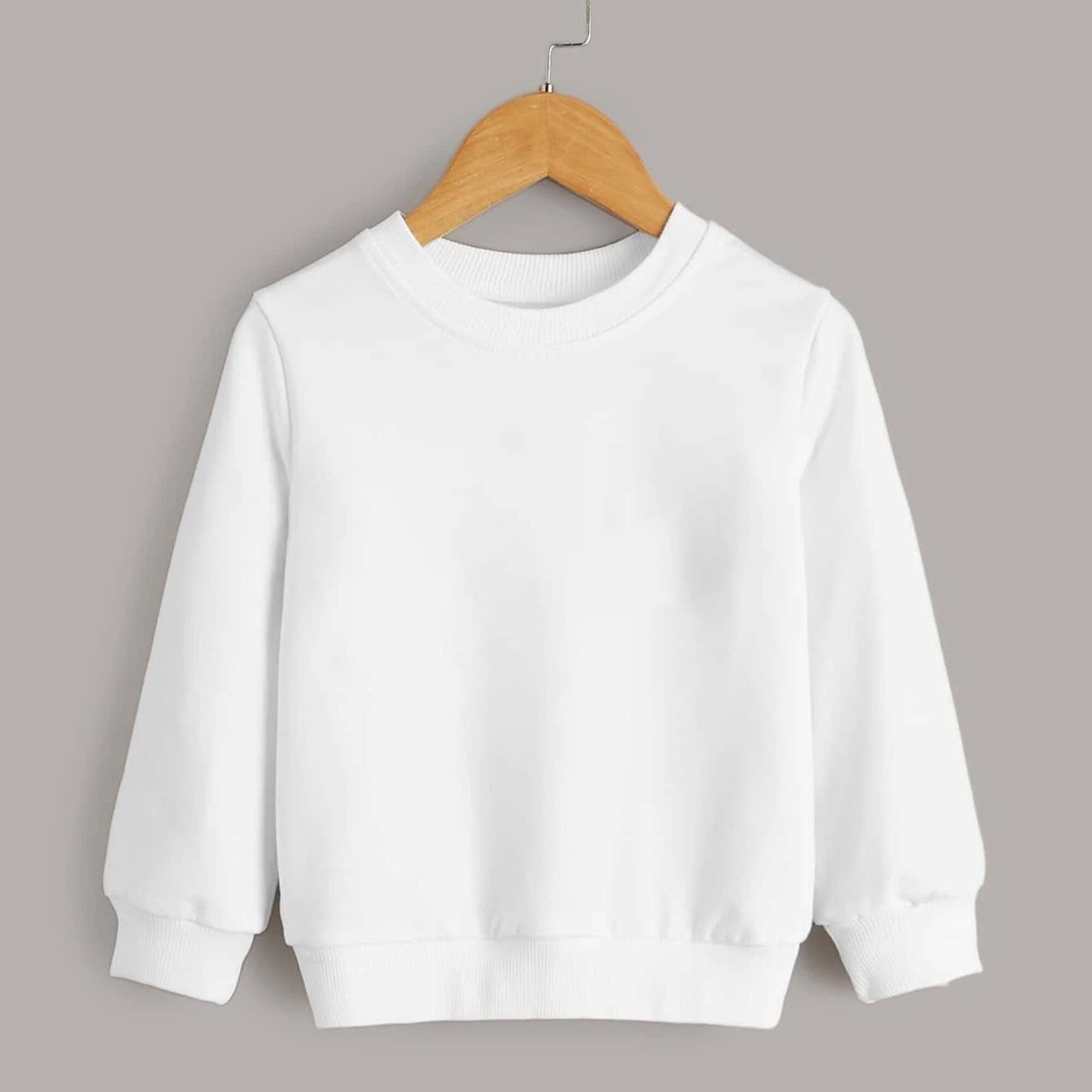 Rabbit Skin Kid's Fleece Minor Fault Sweat Shirt Boy's Sweat Shirt Minhas Garments White 2 Years 