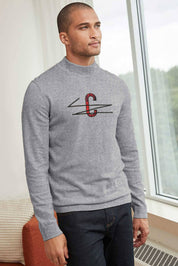 Men's C Pattern Style Mock Neck Sweater Men's Sweat Shirt First Choice 