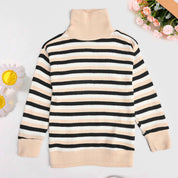 Kid's Selayun Thermal High Neck Sweat Shirt Boy's Sweat Shirt SRL Black & Skin S(2-3 Years) 