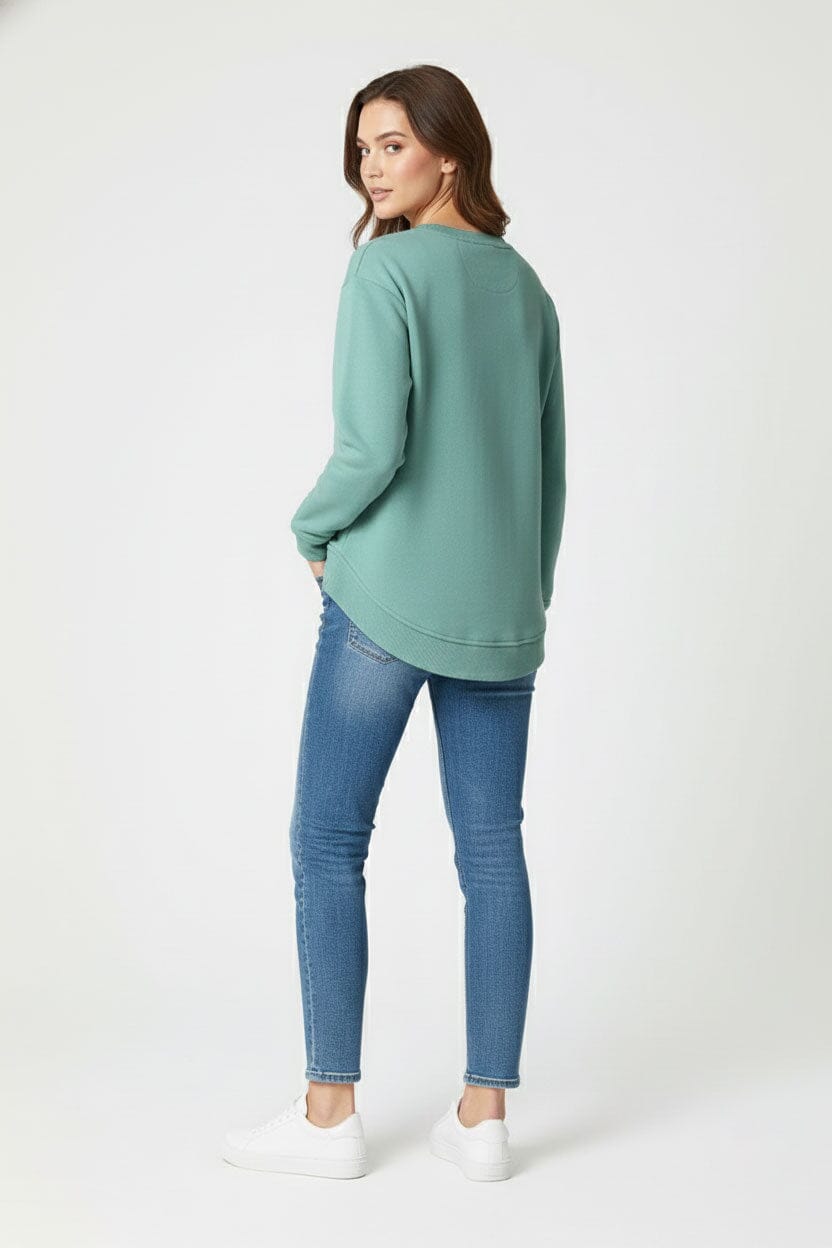 L.A.T Women's Tropez High Low Hem Sweat Shirt