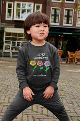 Tiny Teen Kid's Cute Moments Printed Fleece Sweat Shirt