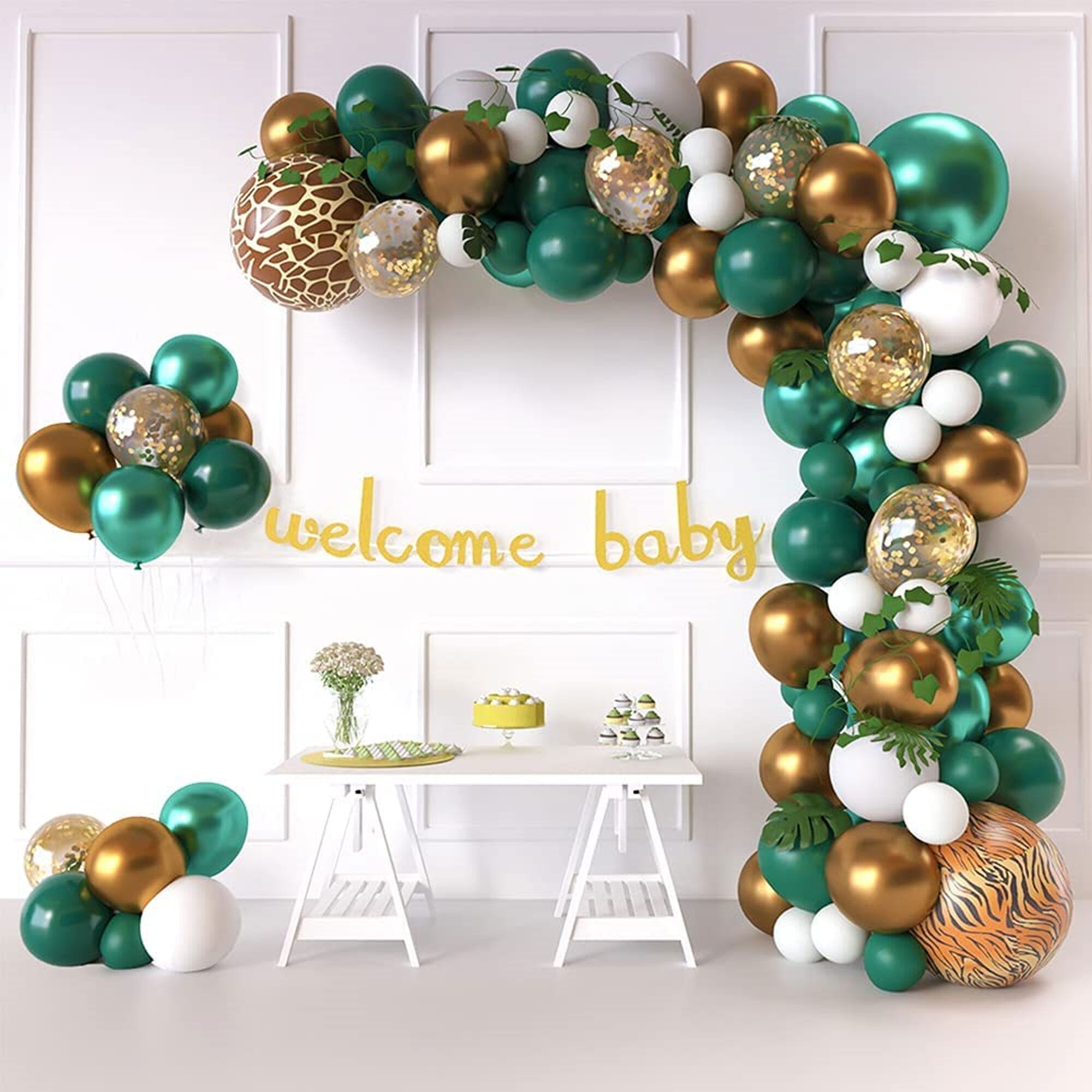 Safari Balloon Garland With Leaves Decoration Theme Home Decor UNU 