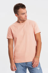 Fevlo Men's Palermo Solid Design Short Sleeve Tee Shirt