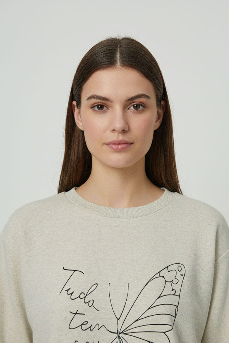 L.A.T Women's Butterfly High Low Hem Sweatshirt