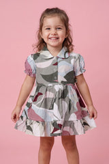 Vexi Girl's Allover Printed Cotton Frock