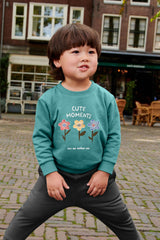 Tiny Teen Kid's Cute Moments Printed Fleece Sweat Shirt