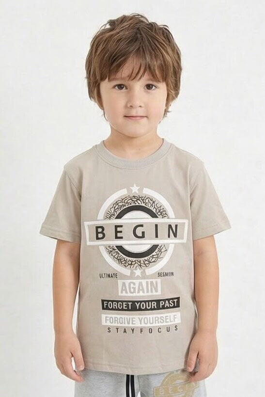 Beige & Heather Grey