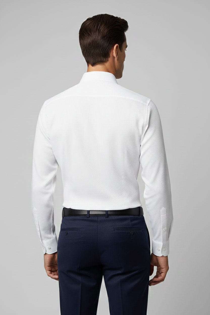 Eternity Men's Striped Classic Fit Formal Shirt