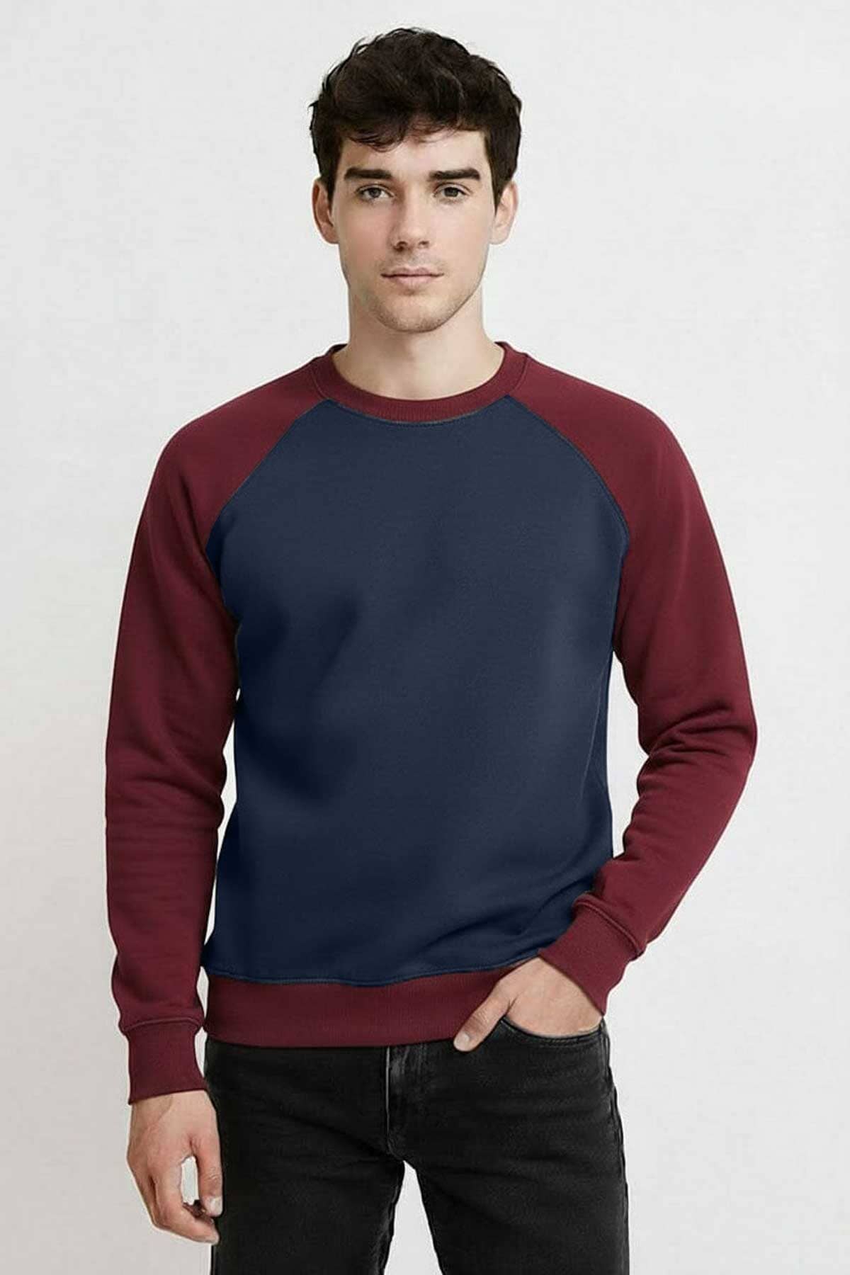 Light Navy & Burgundy