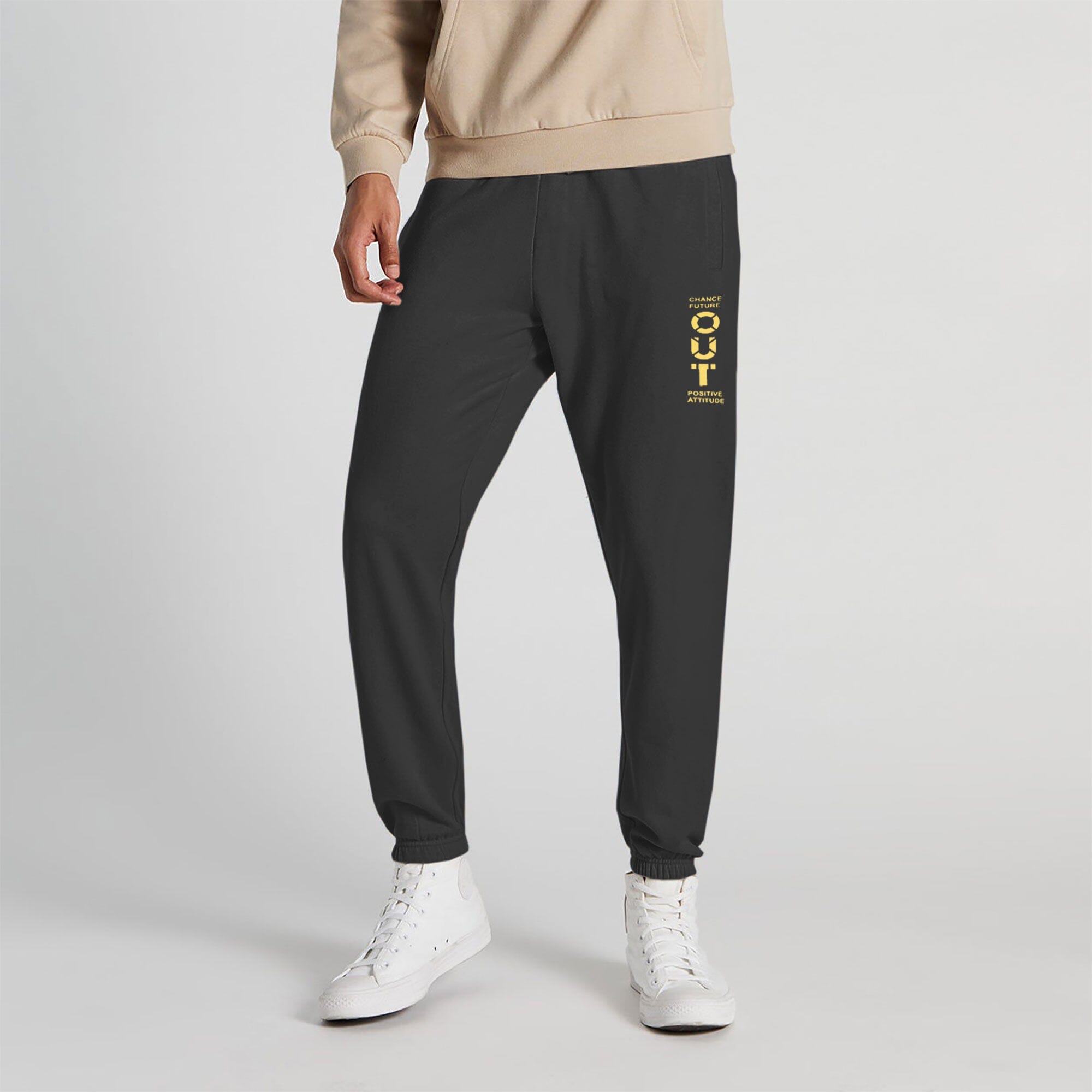 MAX 21 Men's Change Future Printed Fleece Joggers Pants Men's Jogger Pants SZK Black S 