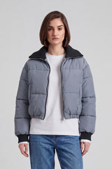 RSG Women's Funnel Neck Cropped Puffer Jacket