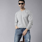 Polo Republica Men's V-Neck Minor Fault Sweat Shirt Men's Sweat Shirt Polo Republica Heather Grey S 
