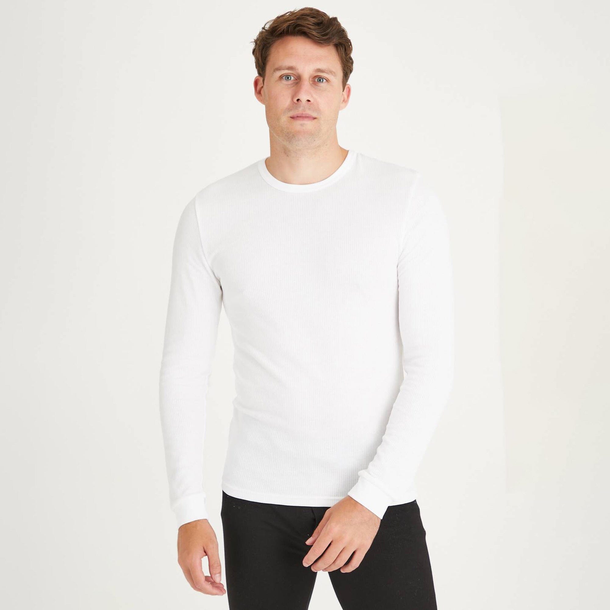 Aqua Men's Minor Fault Thermal Tee Shirt Men's Tee Shirt Image White XS 