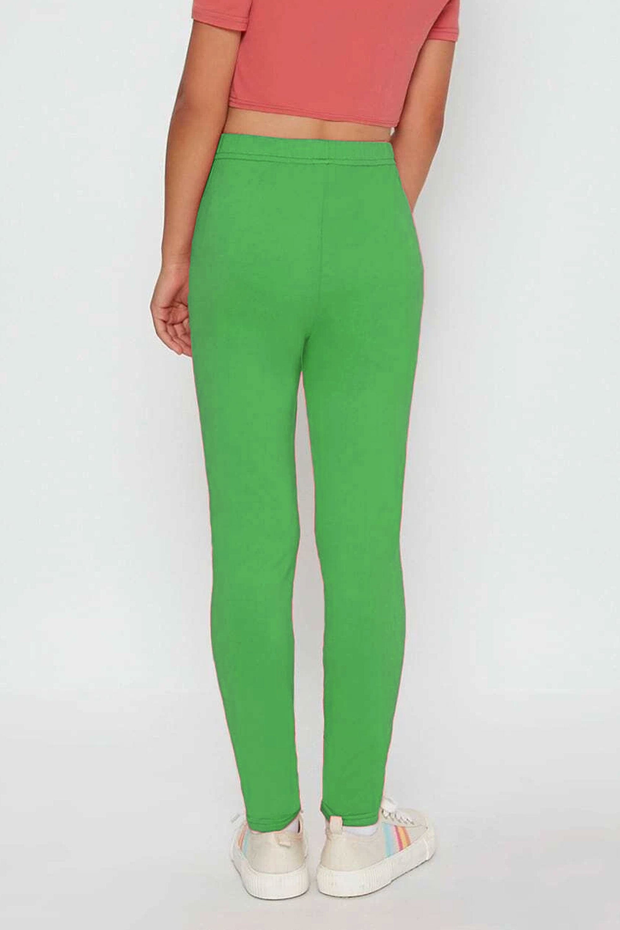 Hopio Girl's Solid Design Leggings Girl's Trousers MHJ 