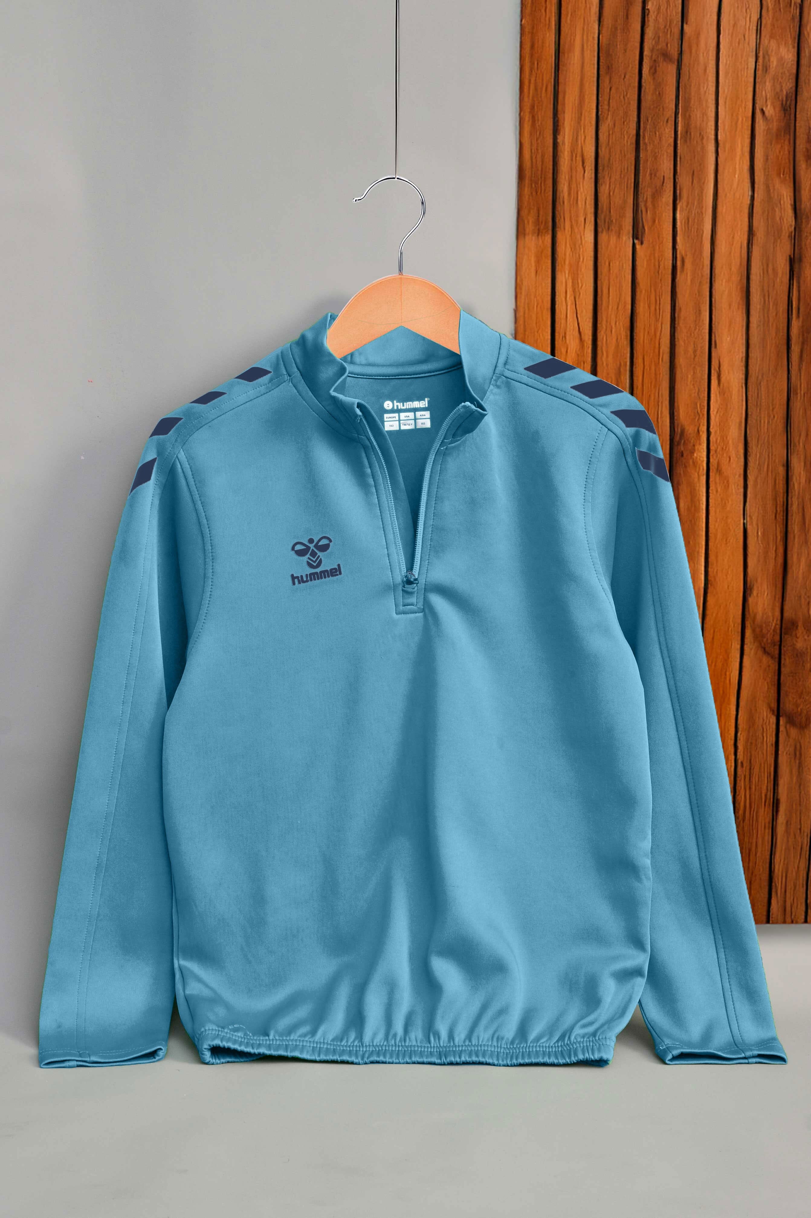Hummel Men's Shoulder Arrow Activewear Quarter Zipper Sweat Shirt Men's Jacket HAS Apparel 