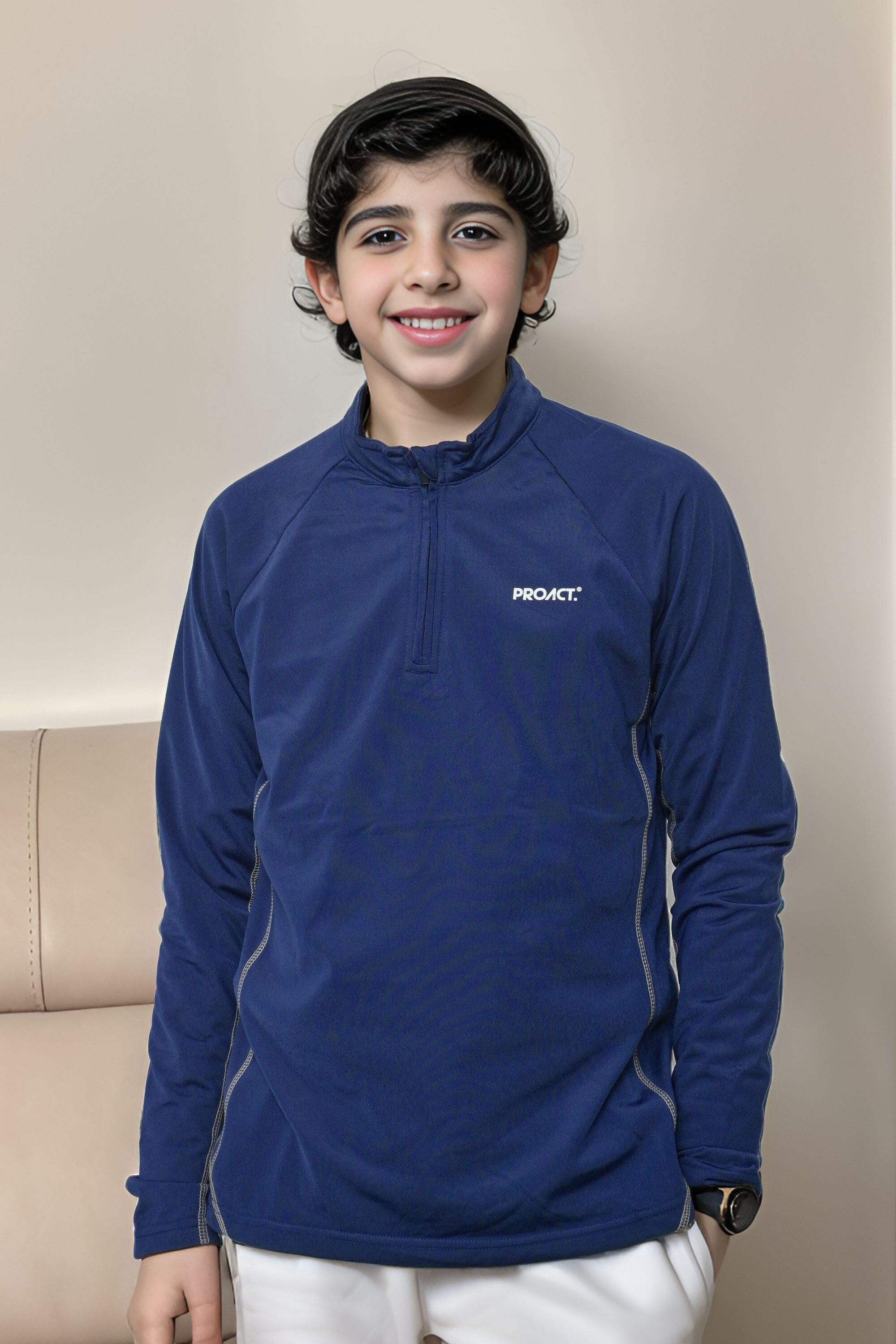 Proact Boy's Mock Neck Quarter Zipper Minor Fault Sweat Shirt Boy's Sweat Shirt HAS Apparel 