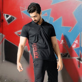 Polo Republica Men's Play Great Printed Activewear Polo Shirt