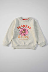 Tiny Teen Kid's Flowers & Love Printed Fleece Sweat Shirt