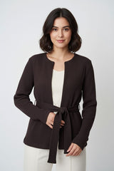 USQUARED Women's Rib Tie-Front Minor Fault Cardigan