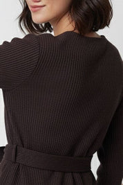 USQUARED Women's Rib Tie-Front Cardigan