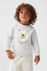 ZR Kid's Funny Little Teddy Printed Fleece Sweat Shirt