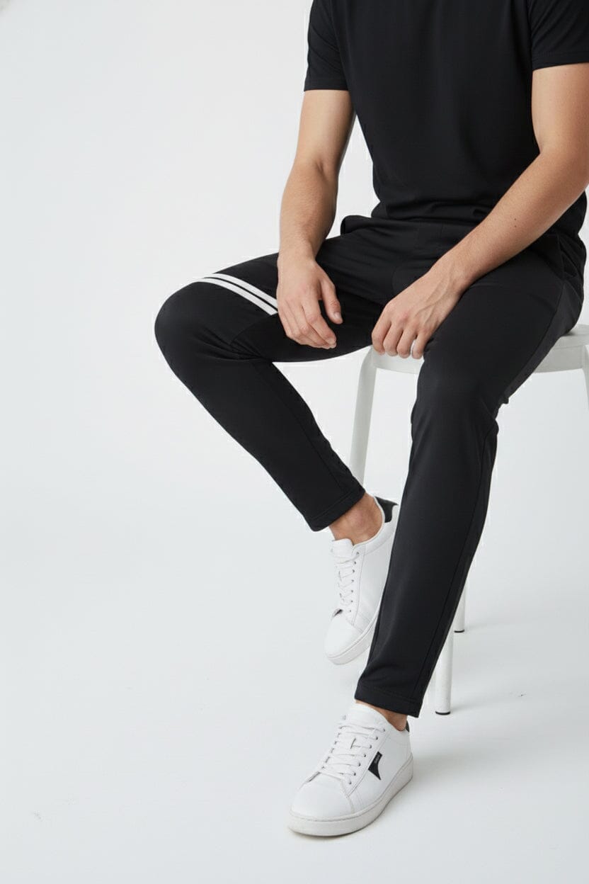 Men's Quick Dry Double Striped Activewear Trousers