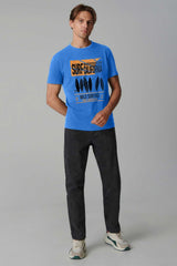 Royal Gold Men's Surf California Printed Short Sleeve Tee Shirt
