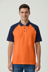 Polo Republica Men's Two-Tone Raglan Sleeve Minor Fault Polo Shirt