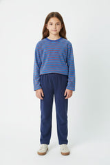 Max 21 Girl's Striped Velvet Twin Set