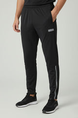 Men's Ankle Striped Reflective Patch Activewear Trouser