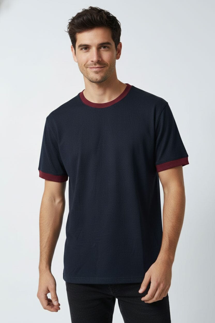 Navy & Maroon