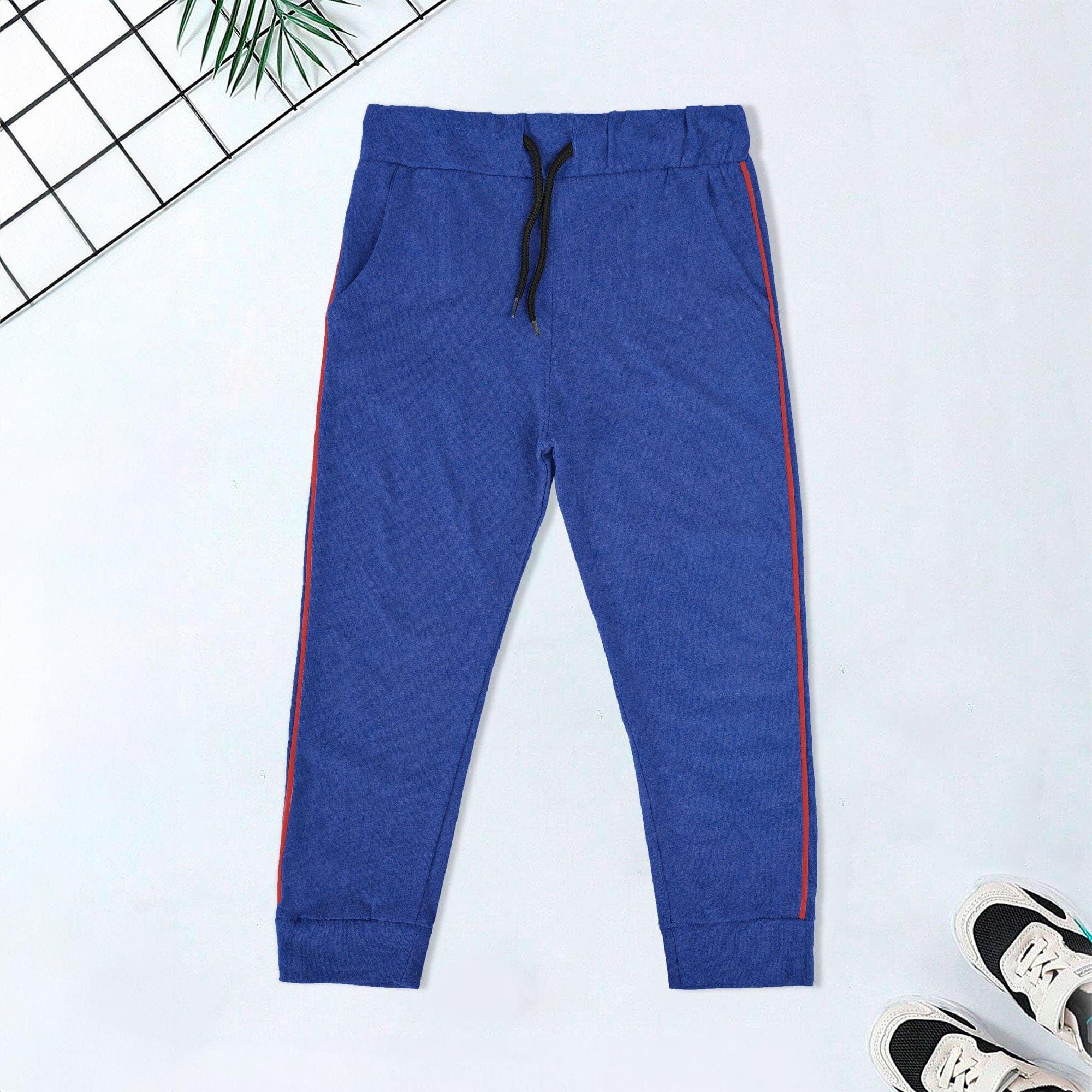 Top Shop Kid's Contrast Side Panel Design Jogger Pants Boy's Trousers SNR Royal 2-3 Years 