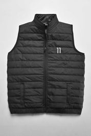 Burnt Soul Unisex 11 Embroidered Body Warmer Puffer Gilet Unisex Gilet IBT Black S 