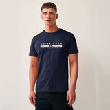 Men's Quik Silver Printed Crew Neck Tee Shirt