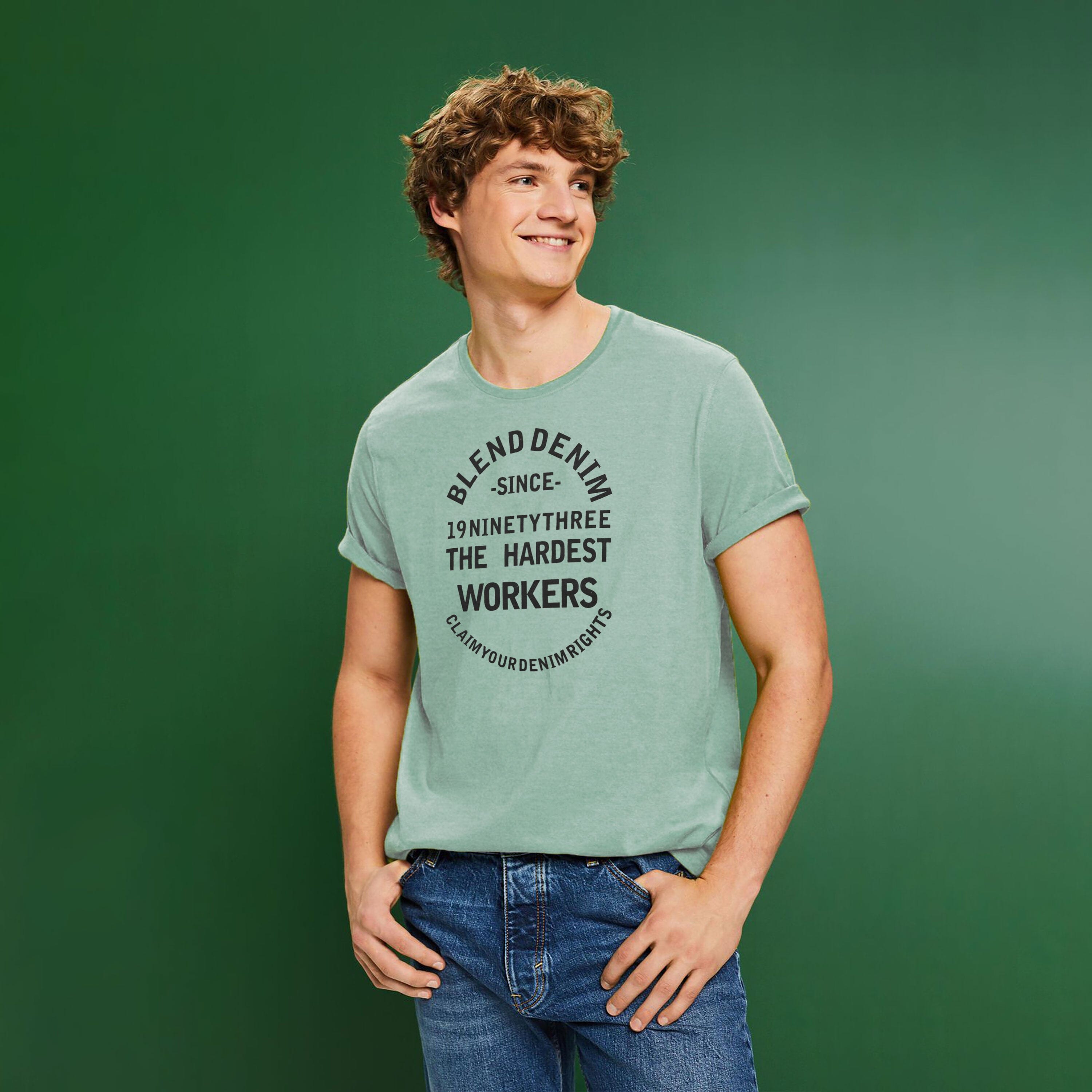 Blend Men's The Hardest Printed Minor Fault Tee Shirt Men's Tee Shirt IST Turquoise & Black S 
