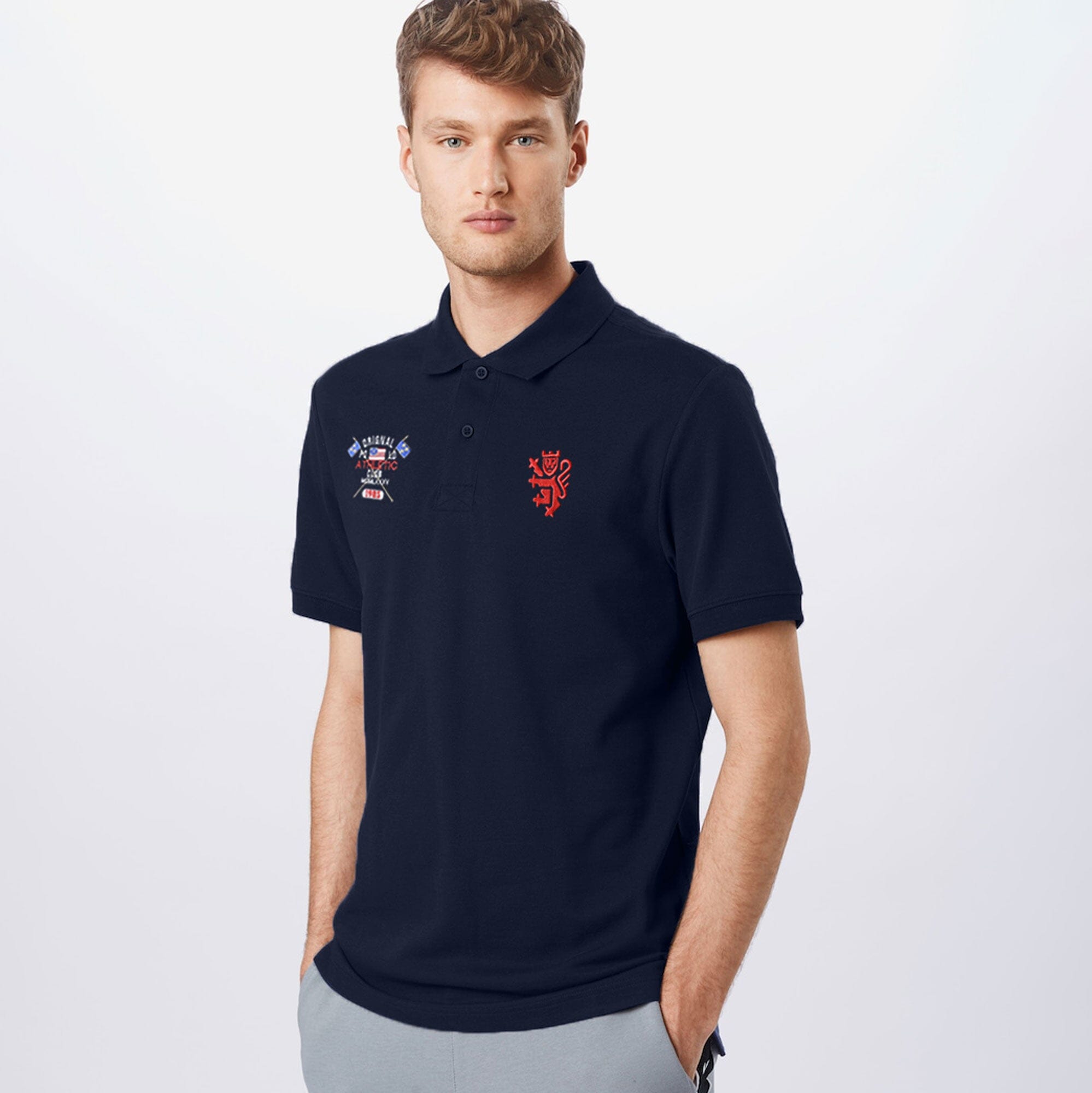 Polo Republica Men's Leo Club Embroidered Short Sleeve Polo Shirt Men's Polo Shirt Polo Republica 