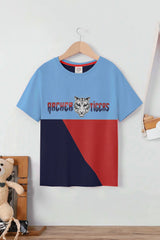 Cutie Kid's Wexford Tiger Printed Panel Design Tee Shirt