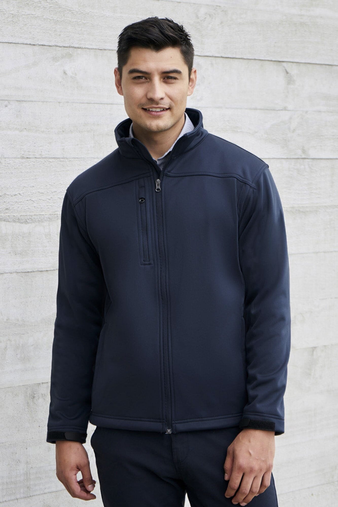 Alsico Men's Soft Shell Minor Fault Zipper Jacket Men's Jacket Image Navy XS 